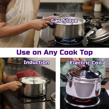 🌟 Premium Stainless Steel Big Multi Cooker with 16-Cavity Idli Stand | Multipurpose Steamer (1MMC2) 🍲✨