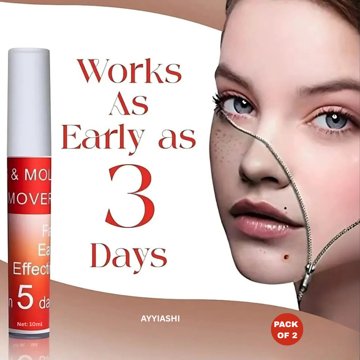 ✨ [Tags & Moles Remover 5ml - Pack of 2] 🌿💧✨