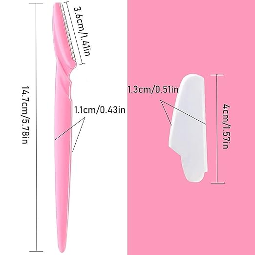 🌸 Flawless Skin Instantly! Premium Eyebrow Razor Set (3 Razors in 1 Pack) ✨ Safe & Painless Facial Hair Shaper for a Smooth Glow 💖
