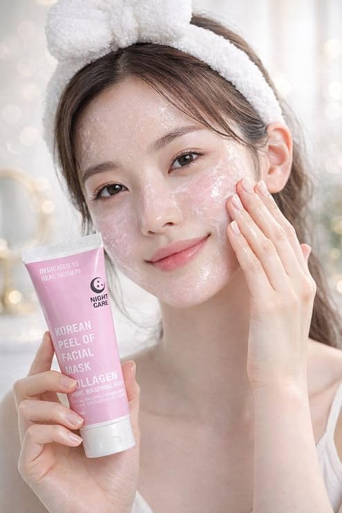 ✨ Glass Skin Secret! Korean Night Wrapping Peel-Off Mask (90ml) | Hydrating & Glowing Overnight Spa Treatment 🌙💧 (Pack of 1)