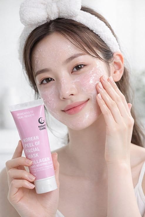 ✨ Glass Skin Secret! Korean Night Wrapping Peel-Off Mask (90ml) | Hydrating & Glowing Overnight Spa Treatment 🌙💧 (Pack of 1)