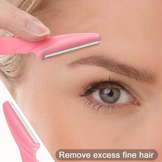 🌸 Flawless Skin Instantly! Premium Eyebrow Razor Set (3 Razors in 1 Pack) ✨ Safe & Painless Facial Hair Shaper for a Smooth Glow 💖