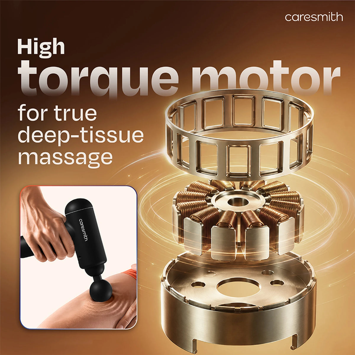 ✨ Caresmith CS356 Charge Boost Deep Tissue Massage Gun | Advanced Pain Relief Machine (Jet Black) ⚡